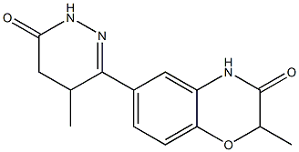 6-[(1,4,5,6-Tetrahydro-4-methyl-6-oxopyridazin)-3-yl]-2-methyl-4H-1,4-benzoxazin-3(2H)-one 结构式