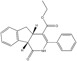 (4aS,9bS)-1-Oxo-2,4a,5,9b-tetrahydro-3-phenyl-1H-indeno[1,2-c]pyridine-4-carboxylic acid ethyl ester 结构式