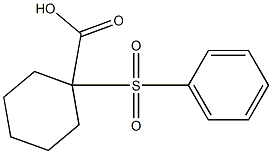 1-Phenylsulfonylcyclohexane-1-carboxylic acid 结构式