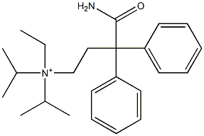 N-(3-Carbamoyl-3,3-diphenylpropyl)-N,N-diisopropylethanaminium 结构式