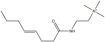 N,N,N-Trimethyl-2-(4-octenoylamino)ethanaminium 结构式