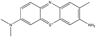 2-Methyl-3-amino-7-(dimethylamino)phenothiazine-5-ium 结构式