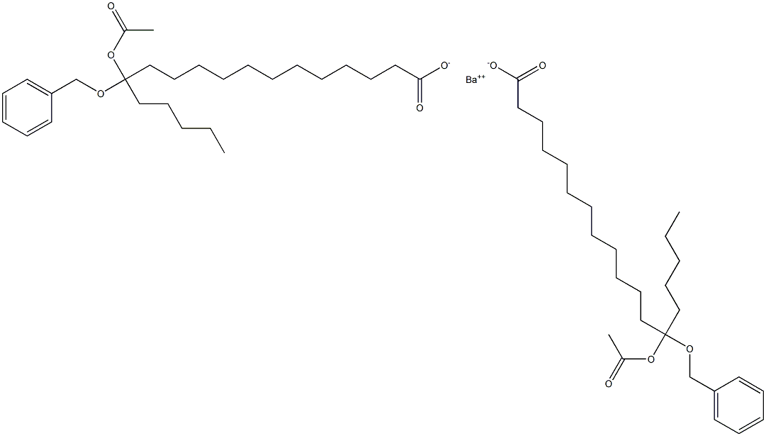 Bis(13-benzyloxy-13-acetyloxystearic acid)barium salt 结构式
