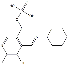 Phosphoric acid dihydrogen [4-(cyclohexyliminomethyl)-5-hydroxy-6-methyl-3-pyridyl]methyl ester 结构式