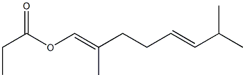 Propionic acid 2,7-dimethyl-1,5-octadienyl ester 结构式