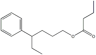 Butanoic acid 4-phenylhexyl ester 结构式