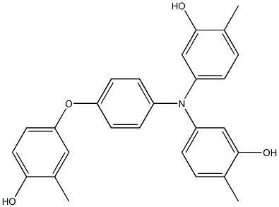 N,N-Bis(3-hydroxy-4-methylphenyl)-4-(4-hydroxy-3-methylphenoxy)benzenamine 结构式