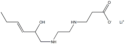 3-[N-[2-[N-(2-Hydroxy-3-hexenyl)amino]ethyl]amino]propionic acid lithium salt 结构式