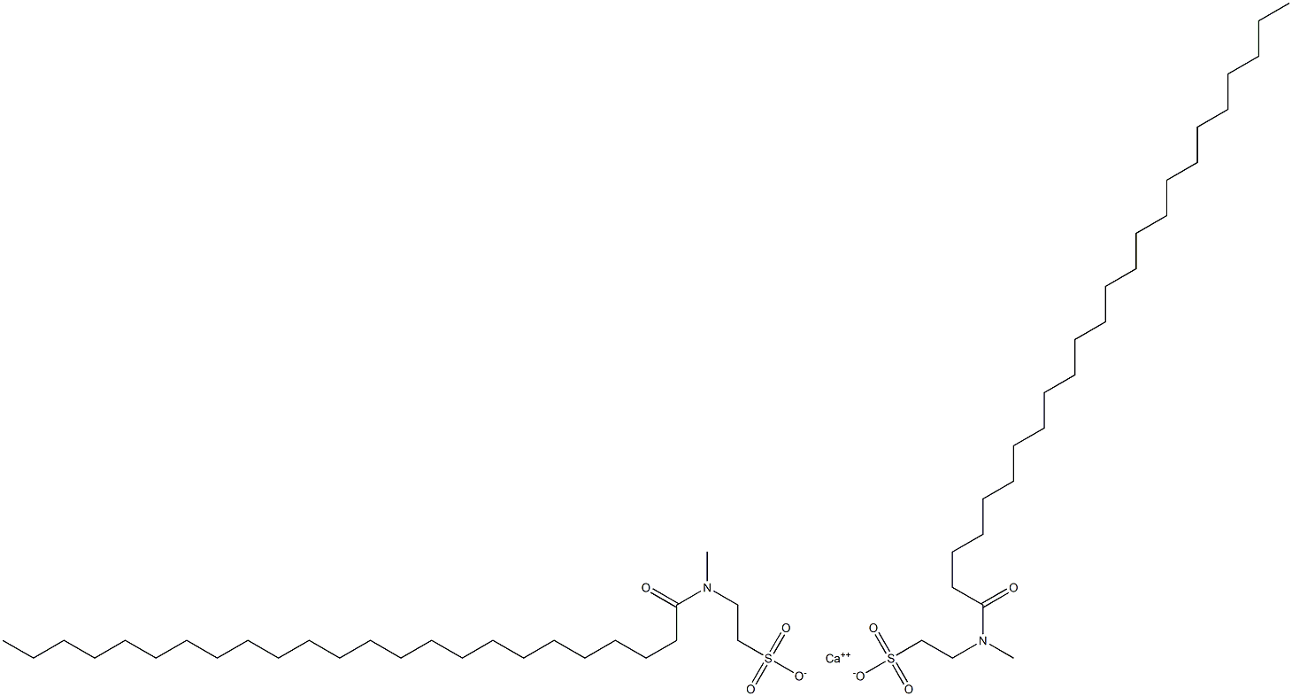 Bis[N-(1-oxotetracosyl)-N-methyltaurine]calcium salt 结构式