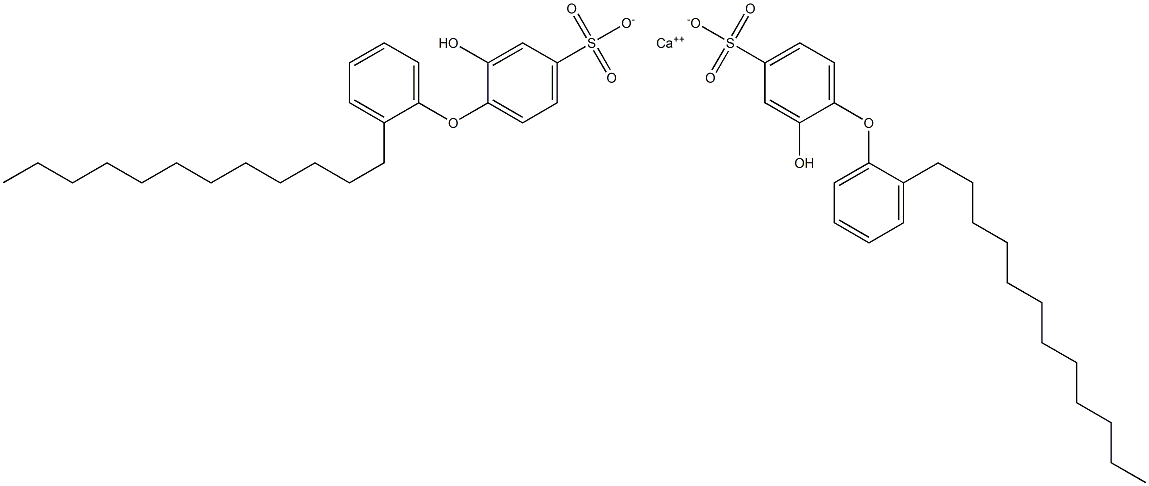Bis(2-hydroxy-2'-dodecyl[oxybisbenzene]-4-sulfonic acid)calcium salt 结构式