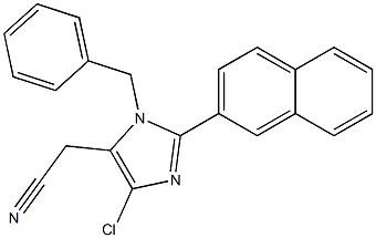 1-Benzyl-2-(2-naphtyl)-4-chloro-1H-imidazole-5-acetonitrile 结构式