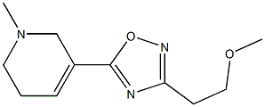 3-(2-Methoxyethyl)-5-[(1,2,5,6-tetrahydro-1-methylpyridin)-3-yl]-1,2,4-oxadiazole 结构式