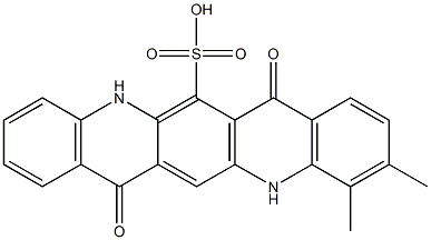 5,7,12,14-Tetrahydro-10,11-dimethyl-7,14-dioxoquino[2,3-b]acridine-6-sulfonic acid 结构式