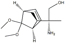 (1R,4R,5R)-5-[(R)-1-Amino-2-hydroxy-1-methylethyl]-7,7-dimethoxybicyclo[2.2.1]hept-2-ene 结构式