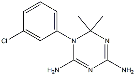 5-(3-Chlorophenyl)-6,6-dimethyl-5,6-dihydro-1,3,5-triazine-2,4-diamine 结构式