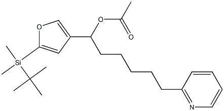 Acetic acid 1-[5-(tert-butyldimethylsilyl)-3-furyl]-6-(2-pyridyl)hexyl ester 结构式
