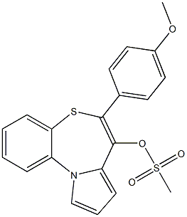 Methanesulfonic acid [6-(4-methoxyphenyl)pyrrolo[2,1-d][1,5]benzothiazepin-7-yl] ester 结构式