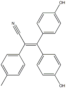 3,3-Bis(4-hydroxyphenyl)-2-(4-methylphenyl)acrylonitrile 结构式