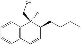 (1S,2S)-1-Methyl-2-butyl-1,2-dihydronaphthalene-1-methanol 结构式