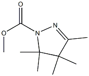 4,5-Dihydro-3,4,4,5,5-pentamethyl-1H-pyrazole-1-carboxylic acid methyl ester 结构式