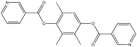 Dinicotinic acid 2,3,5-trimethyl-p-phenylene ester 结构式