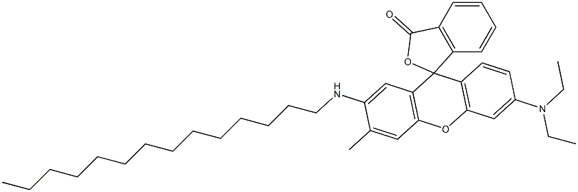 3'-Diethylamino-6'-methyl-7'-tetradecylaminospiro[isobenzofuran-1(3H),9'-[9H]xanthen]-3-one 结构式