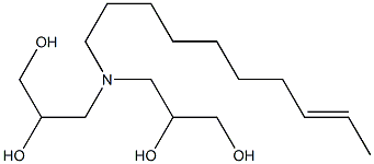 3,3'-(8-Decenylimino)bis(propane-1,2-diol) 结构式