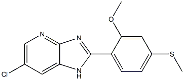 6-Chloro-2-(2-methoxy-4-methylthiophenyl)-1H-imidazo[4,5-b]pyridine 结构式