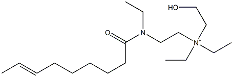 2-[N-Ethyl-N-(7-nonenoyl)amino]-N,N-diethyl-N-(2-hydroxyethyl)ethanaminium 结构式