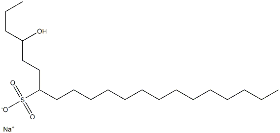 4-Hydroxyhenicosane-7-sulfonic acid sodium salt 结构式