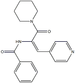 N-[1-(Piperidinocarbonyl)-2-(4-pyridyl)vinyl]benzamide 结构式