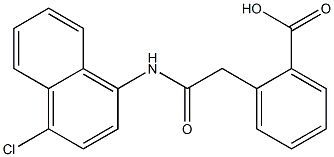 2-[2-[(4-Chloro-1-naphtyl)amino]-2-oxoethyl]benzoic acid 结构式