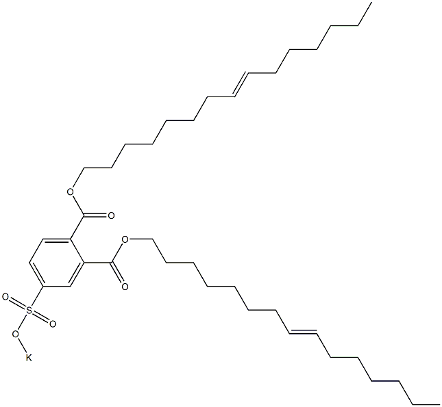 4-(Potassiosulfo)phthalic acid di(8-pentadecenyl) ester 结构式