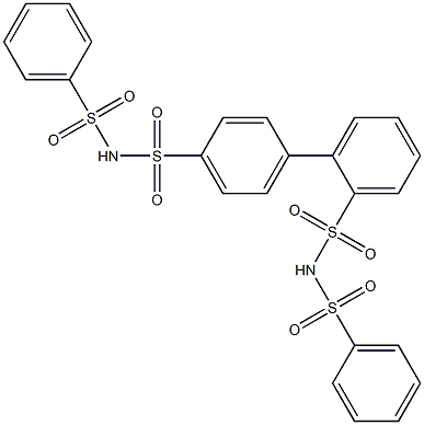 N,N'-Bis(phenylsulfonyl)-1,1'-biphenyl-2',4-disulfonamide 结构式