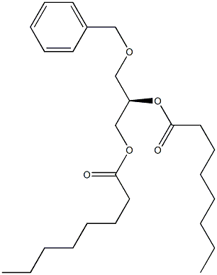 [R,(-)]-3-O-Benzyl-1-O,2-O-dioctanoyl-D-glycerol 结构式