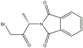 (-)-N-[(S)-3-Bromo-1-methyl-2-oxopropyl]phthalimide 结构式