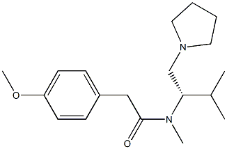 2-(4-Methoxyphenyl)-N-methyl-N-[(S)-2-methyl-1-(1-pyrrolidinylmethyl)propyl]acetamide 结构式