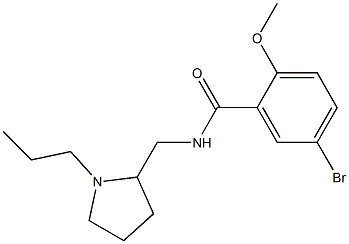 N-[(1-Propyl-2-pyrrolidinyl)methyl]-2-methoxy-5-bromobenzamide 结构式