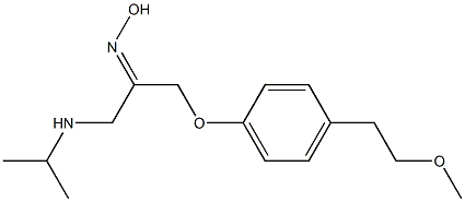 1-[4-(2-Methoxyethyl)phenoxy]-3-isopropylaminoacetone (Z)-oxime 结构式