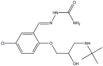 1-[5-Chloro-2-[2-hydroxy-3-(tert-butylamino)propoxy]benzylidene]semicarbazide 结构式