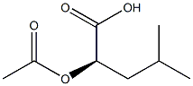 [R,(+)]-2-Acetyloxy-4-methylvaleric acid 结构式