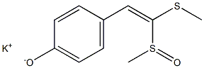 Potassium p-[2-(methylsulfinyl)-2-(methylthio)ethenyl]phenolate 结构式