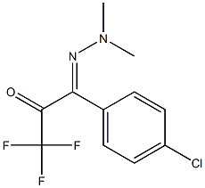 1-(p-Chlorophenyl)-1-(dimethylhydrazono)-3,3,3-trifluoro-2-propanone 结构式