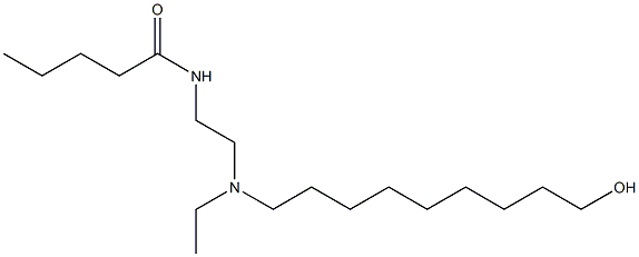 N-[2-[N-Ethyl-N-(9-hydroxynonyl)amino]ethyl]valeramide 结构式