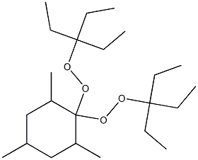 2,4,6-Trimethyl-1,1-bis(1,1-diethylpropylperoxy)cyclohexane 结构式