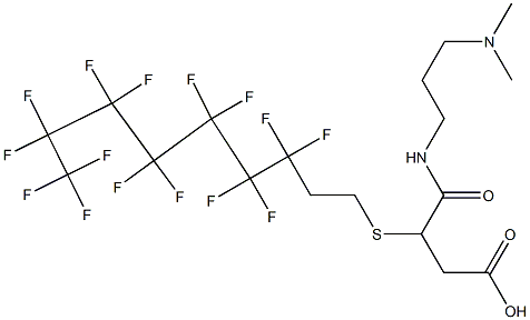 3-[[3-(Dimethylamino)propyl]carbamoyl]-3-[(3,3,4,4,5,5,6,6,7,7,8,8,9,9,9-pentadecafluorononyl)thio]propionic acid 结构式