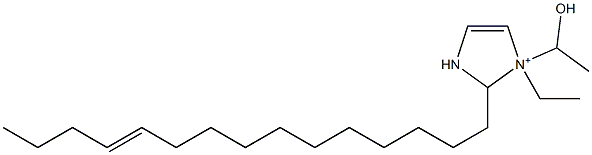 1-Ethyl-1-(1-hydroxyethyl)-2-(11-pentadecenyl)-4-imidazoline-1-ium 结构式