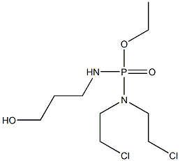 N,N-Bis(2-chloroethyl)-N'-(3-hydroxypropyl)diamidophosphoric acid ethyl ester 结构式