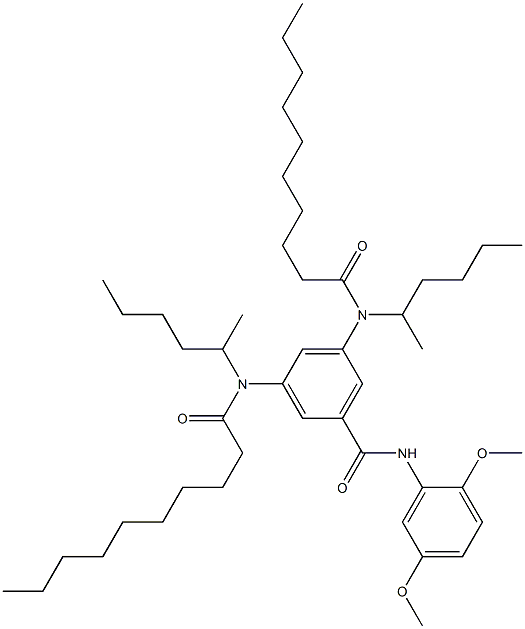 3,5-Bis(2-hexyldecanoylamino)-2',5'-dimethoxybenzanilide 结构式