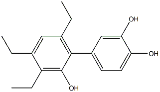 3',4',6'-Triethyl-1,1'-biphenyl-2',3,4-triol 结构式